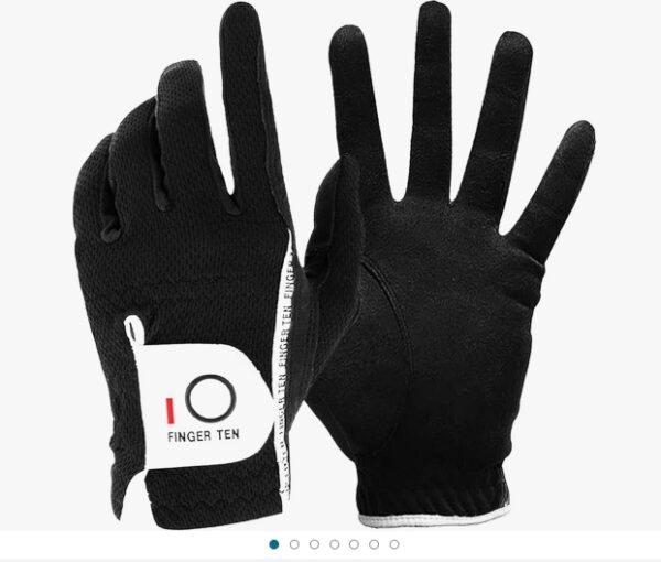 Size L, FINGER TEN Men’s Golf Glove Left Hand Right Handed Golfer Rain Grip 1 Pack, Durable Fit for Hot Wet All Weather Small Medium Large XL XXL 3XL | EZ Auction