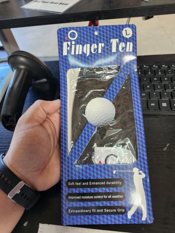 Size L, FINGER TEN Men’s Golf Glove Left Hand Right Handed Golfer Rain Grip 1 Pack, Durable Fit for Hot Wet All Weather Small Medium Large XL XXL 3XL | EZ Auction