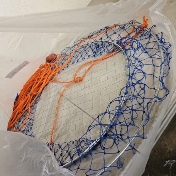 Palmyth Wire Grid Bottom Crab Nets Two Ring Crab Kit with Harness and Bait Clip 24” X 20” X 12” | EZ Auction