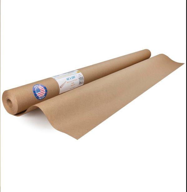 IDL Packaging 48" x 2160" (180 ft) Brown Kraft Paper Roll, 30 lbs - Heavy Duty Paper for Packing, Moving, Shipping, Crafts - 100% Recyclable Natural Kraft Wrapping Paper | EZ Auction