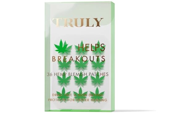 Truly Beauty Pimple Patches - 36 Acne Patches with Hydrocolloid, Glycolic Acid and Tea Tree - Pimple Patch for Face with Cute Design - Blemishes Patches Helps in Drying Out Spots | EZ Auction