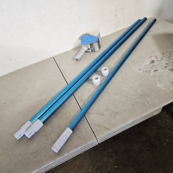 ***USED***UNCO- Telescopic Pool Pole, 12Ft, Adjustable 3Piece Expandable Step-Up, Telescopic Pole, Pool Poles for Cleaning, Pool Cleaning Pole, Pool Brush Pole, Pool Pole Telescopic, Telescoping Pool Pole | EZ Auction