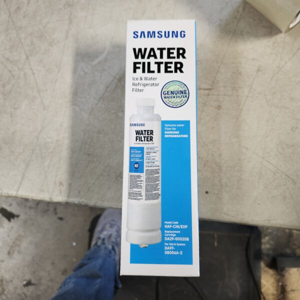 SAMSUNG Genuine Filter for Refrigerator Water and Ice, Carbon Block Filtration for Clean, Clear Drinking Water, 6-Month Life, HAF-CIN/EXP, 1 Pack | EZ Auction