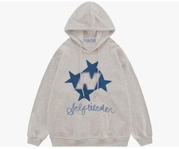 ***Size Medium***Aelfric Eden Y2k Hoodie Women Graphic Oversized Hoodies Star Embroidered Hoodied Sweatshirt Casual Vintage Pullover | EZ Auction