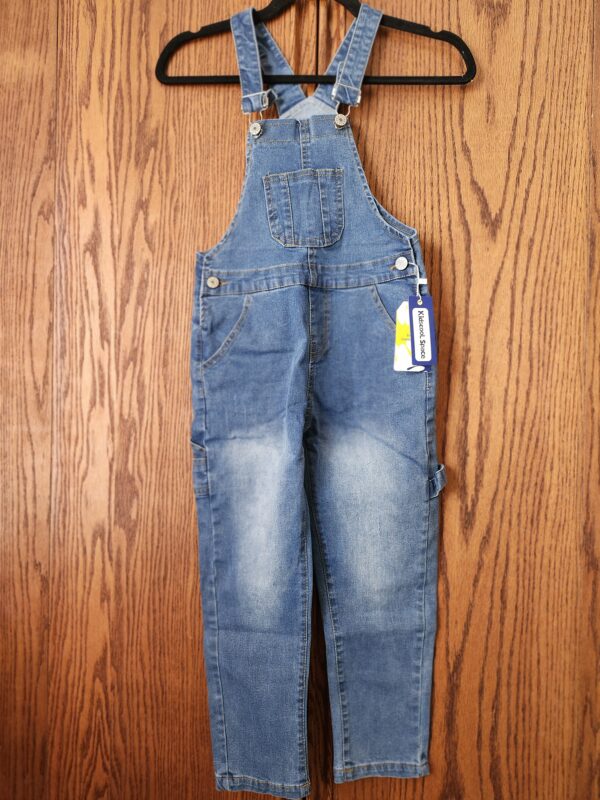 ***Looks Like A Size 7-8 Boys***KIDSCOOL SPACE Boy Girl Denim Overalls,Washed for Soft Elastic Waistband Inside Jeans Dungarees | EZ Auction