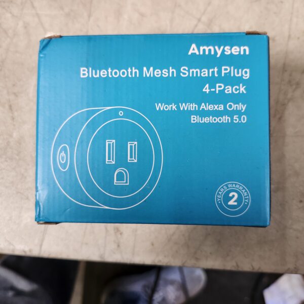 Amysen Smart Plug ,Compatible with Alexa Only ,Smart Outlet Bluetooth Mesh,Simple Setup with One Voice Command , Remote Control and Voice Control, ETL & FCC Certified, 4 Pack | EZ Auction