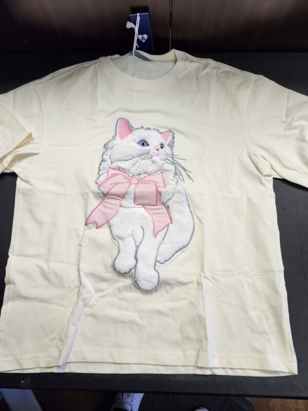 ***MENS SIZE SMALL***Aelfric Eden Applique Embroidery Cat Tee | EZ Auction