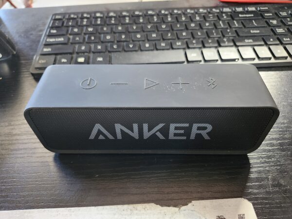 Upgraded, Anker Soundcore Bluetooth Speaker with IPX5 Waterproof, Stereo Sound, 24H Playtime, Portable Wireless Speaker for iPhone, Samsung and More | EZ Auction