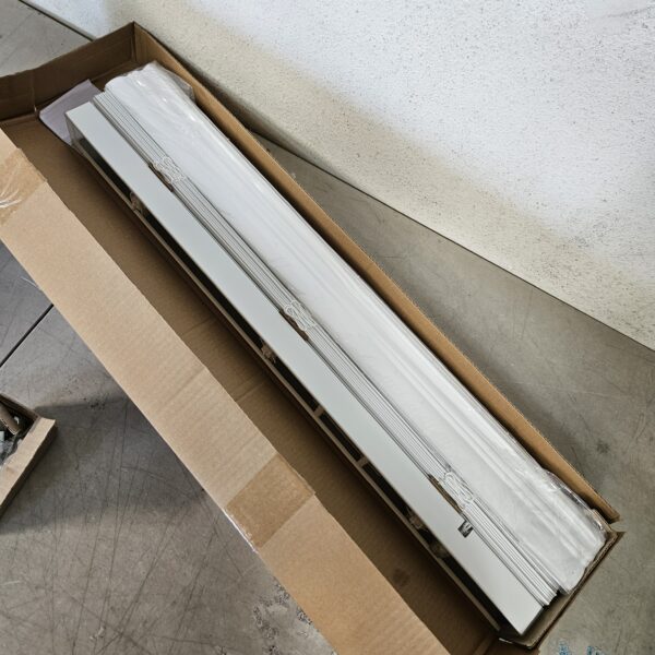 2-inch Flat Slat Faux Wood Cordless Room Darkening Blind for Windows (Over 1,000 Custom Sizes) Faux Wood Blinds, Window Blinds Cordless, White - 34" W x 60" H | EZ Auction