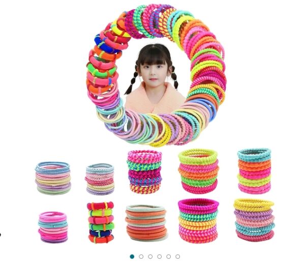 Baby Hair Ties, 100 Pcs Elastic Girls Hair Ties Small Ponytail Holders for Toddler Girls, Multi-colors Hair Accessories for Infants Kids | EZ Auction