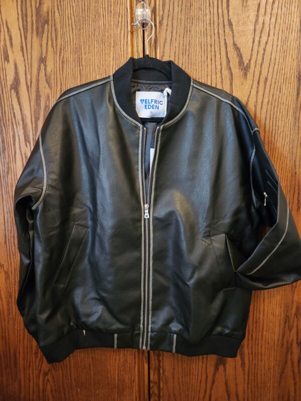 ***Size Medium***Aelfric Eden Solid Washed Faux Leather Jacket | EZ Auction