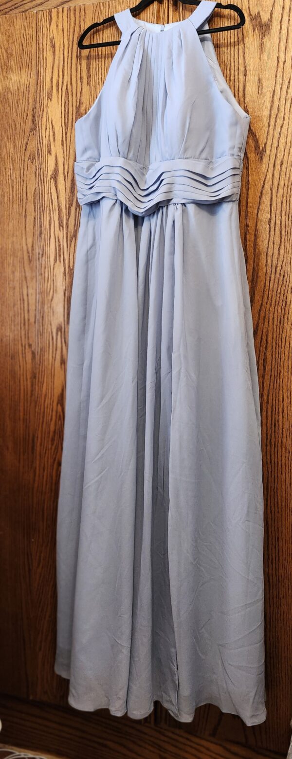 ***Size 18***Long Bridesmaid Dresses Halter A-Line Ruched Chiffon Brides Maid Prom Dress for Women | EZ Auction