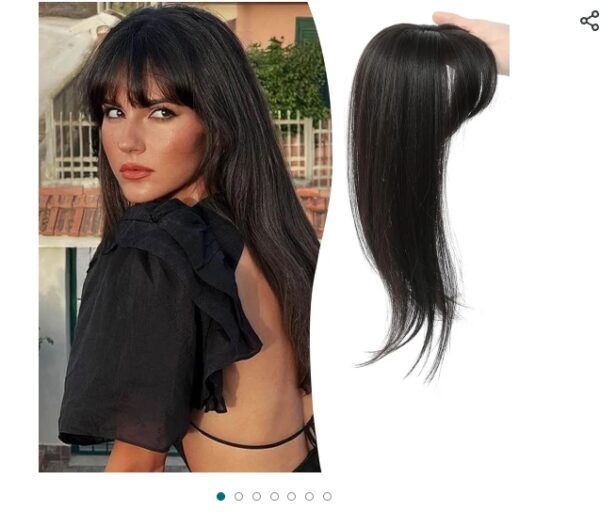 MORICHY Clip in Bangs 360° Bangs Hair Clip Fake Bangs with Long Layered Hair Clip on Bangs for Women Brown Black Bangs Clip in Hair Extensions Curved Bangs for Daily Use | EZ Auction