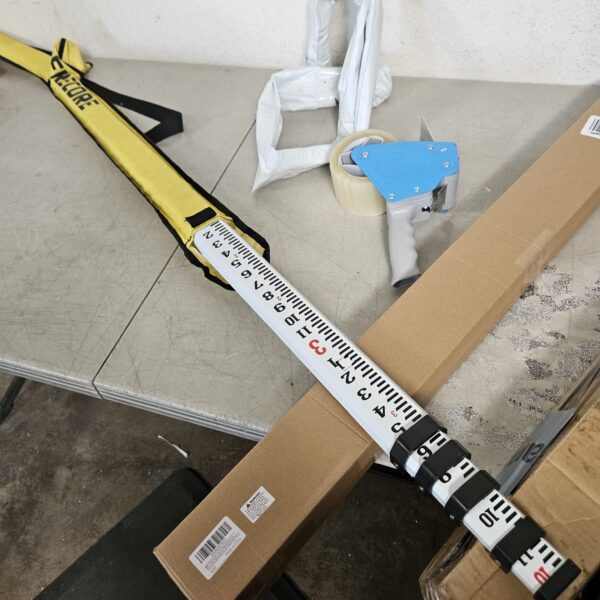 Firecore 16-Foot Aluminum Grade Rod - 10ths, 5 Sections Telescopic with Bubble Level-FLR500B | EZ Auction