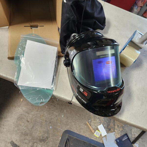 YESWELDER Large Viewing True Color Solar Powered Auto Darkening Welding Helmet with SIDE VIEW, 4 Arc Sensor Wide Shade 4/5-9/9-13 Welder Mask for TIG MIG ARC Grinding Plasma LYG-Q800D | EZ Auction