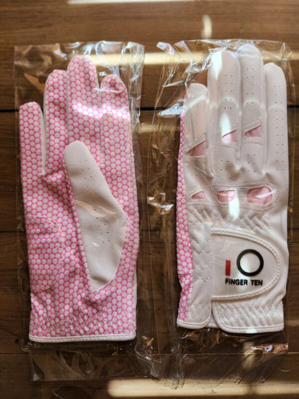 ***Looks Like A Small***Golf Gloves Women Left Hand Right All Weather Rain Grip Value 2 Pack, Ladies Soft Pink Glove Lh Rh Both Hand Fit | EZ Auction