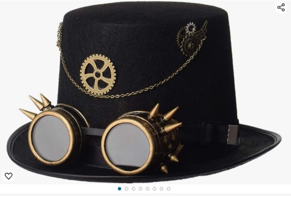 BLESSUME Unisex Steampunk Top Hats Goggles Gears Costume Accessory(Various Claasic Styles) | EZ Auction