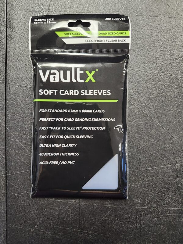 Vault X Soft Trading Card Sleeves - 40 Micron High Clarity Penny Sleeves for TCG (200 Pack) | EZ Auction