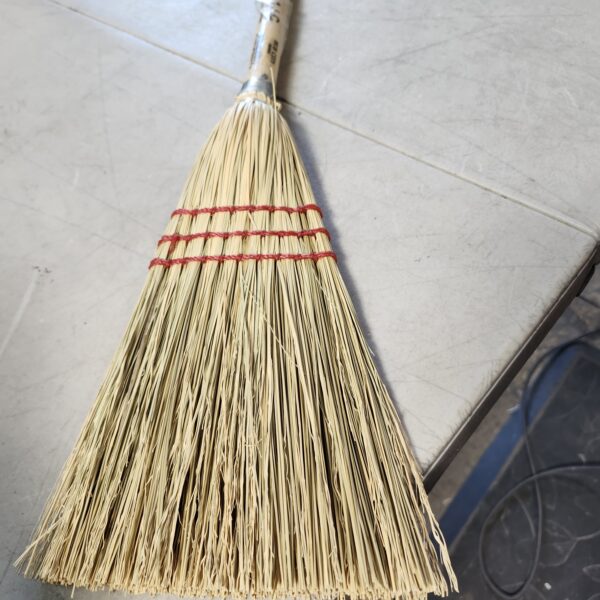 Hub City Industries 100% Corn Broom for Sweeping, 3 Sewn Rows, 20-inch Lacquered Handle, Broomstick, Cleaning Supplies, Wooden Handled Kitchen Broom, Durable bristles, Lightweight, Biodegradable | EZ Auction