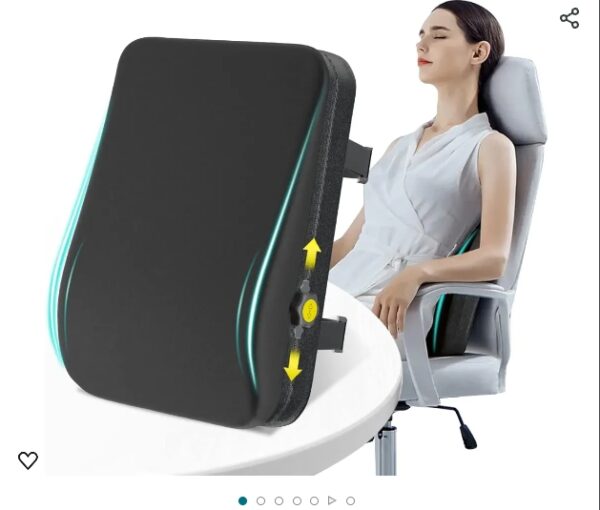 Lumbar Support Pillow for Office Chair,Support Point Adjustable Chair Back Support Pillow for Car, Office Chair Back Cushion Chair Cushion for Back Pain with 2 Adjustable Straps | EZ Auction