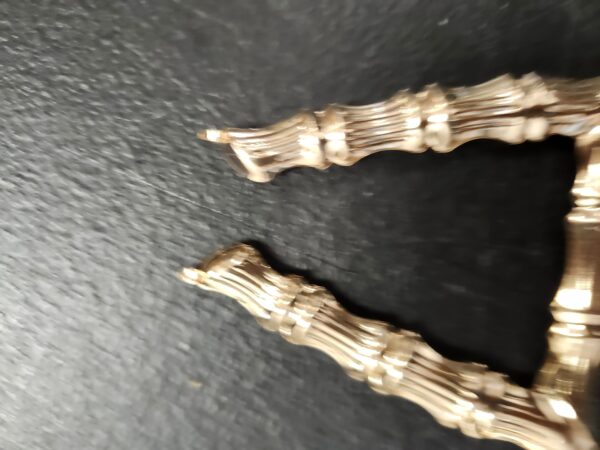 *** ONE EARING MISSING CLIP***Big Bamboo Hollow Hoop Earrings for Women | EZ Auction