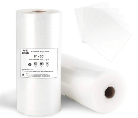 Wevac Vacuum Sealer Bags – 100 Count (6″×10″ & 8″×12″), Heavy-Duty BPA-Free Food Storage Bags, Puncture-Resistant, Freezer & Sous Vide Safe, Compatible With All Vacuum Sealers