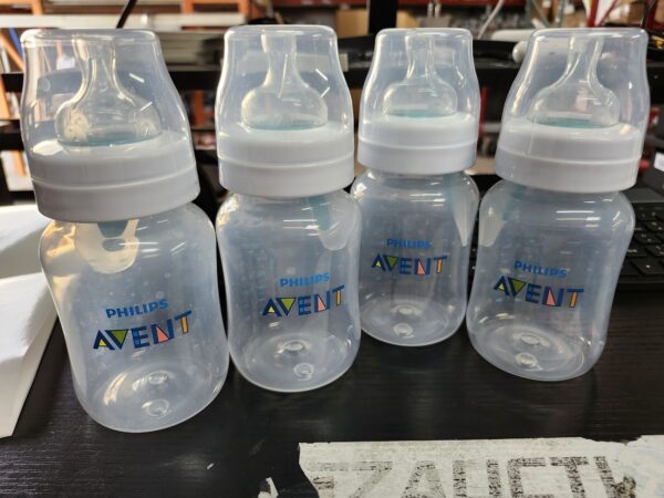 Philips AVENT Anti-Colic Baby Bottles with AirFree Vent, 9oz, 4pk, Clear, SCY703/04 | EZ Auction