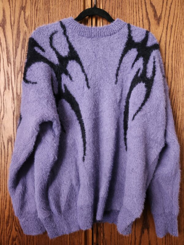 ***Large***Dark Tribal Grunge Loose Sweater Unisex Crust Punk Style | EZ Auction