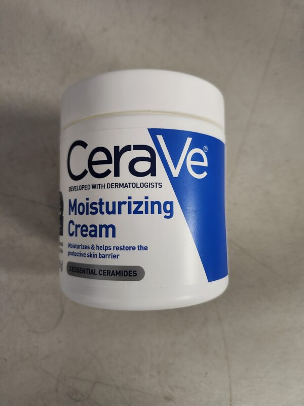 ***OPENED***CeraVe Moisturizing Cream | Body and Face Moisturizer for Dry Skin | Body Cream with Hyaluronic Acid and Ceramides | Daily Moisturizer | Oil-Free | Fragrance Free | Non-Comedogenic | 19 Ounce | EZ Auction