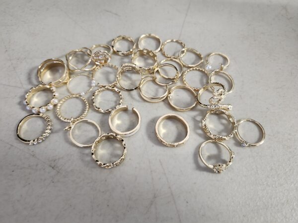 iF YOU 30 Pcs Gold Rings Set for Women, Boho Stackable Midi Rings, Silver Knuckle Rings Pack | EZ Auction