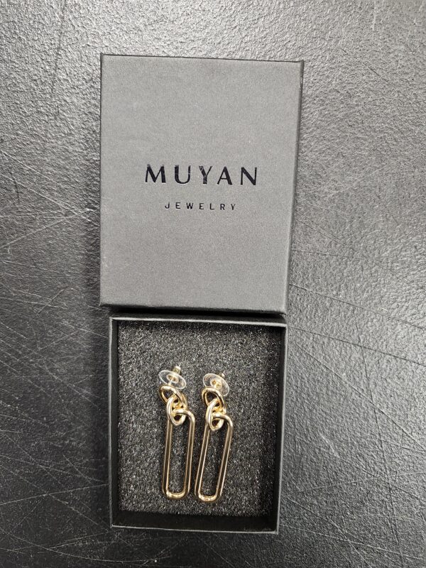 MUYAN Geometric Link Drop Dangle Earrings for Women Long Link Dangle Earrings Jewelry Gift,Gold&Silver | EZ Auction