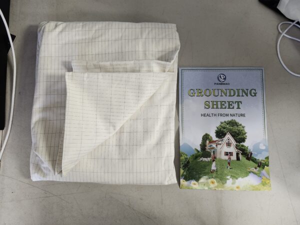 Grounding Sheet with Grounding Cord - Materials Organic Cotton and Silver Fiber Natural Wellness (27 * 52 inch) | EZ Auction