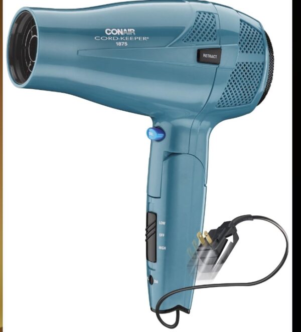 Conair Hair Dryer with Folding Handle and Retractable Cord, 1875W Travel Hair Dryer, Conair Blow Dryer | EZ Auction