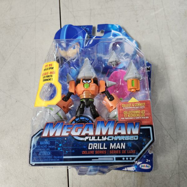 Jakks Pacific Fully Charged – Deluxe Drill Man Articulated Action Figure with Spinning Drills and Drill Man Buster Accessory (to swap onto the Mega Man figure)! Based on the new show! | EZ Auction