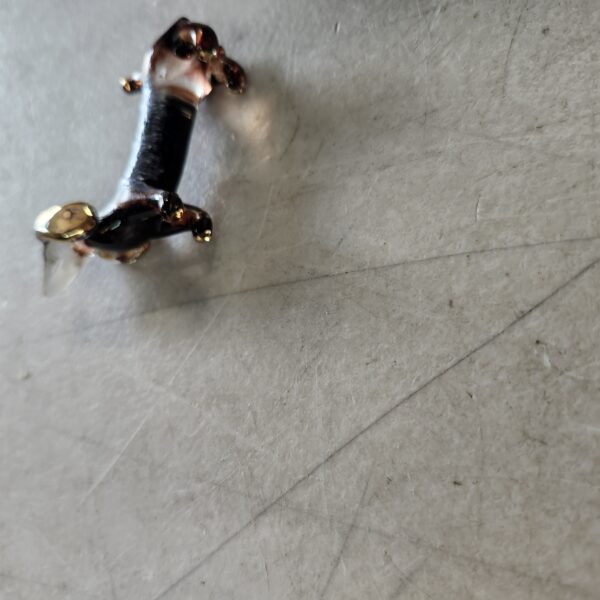 Dachshund Miniature Figurines Hand Blown Glass Art Animals Collectible Gift Home Décor (Black Brown) | EZ Auction
