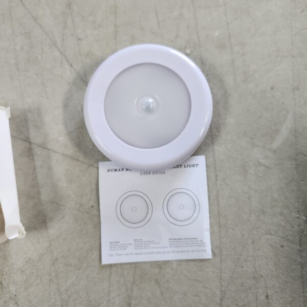 Aisle Plug-in Rechargeable Smart Induction Cabinet lamp with English Color Box Lights up as Soon as Someone Comes (Color : Round Light Battery White Light) | EZ Auction