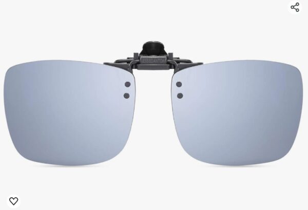 Polarized Clip-on Flip Up Metal Clip Rimless Sunglasses for Prescription Glasses | EZ Auction
