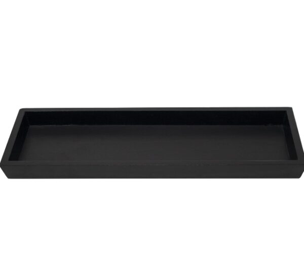 Black Wood Tray - Vanity, Bathroom Toilet Tank Tray, Countertop Organizer, Perfume or Jewelry Storage, Candles or DIY Decor Projects and Centerpieces | EZ Auction