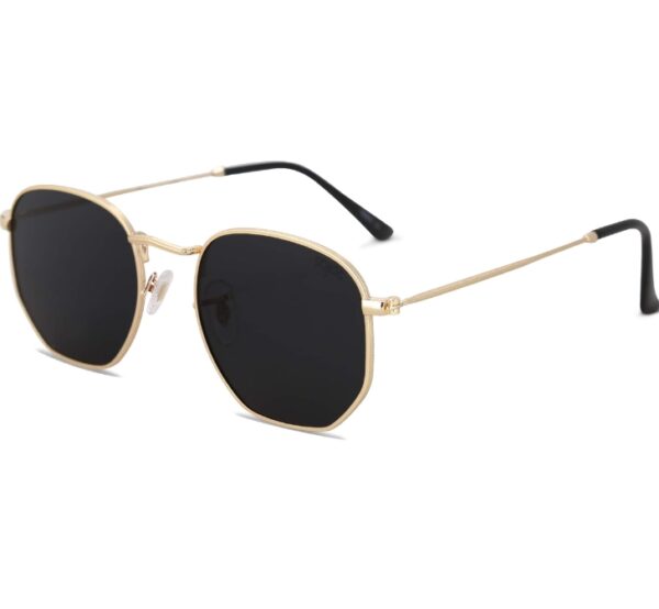 SOJOS Polarized Sunglasses for Women and Men Small Hexagonal Mirrored Lens SJ1072 | EZ Auction