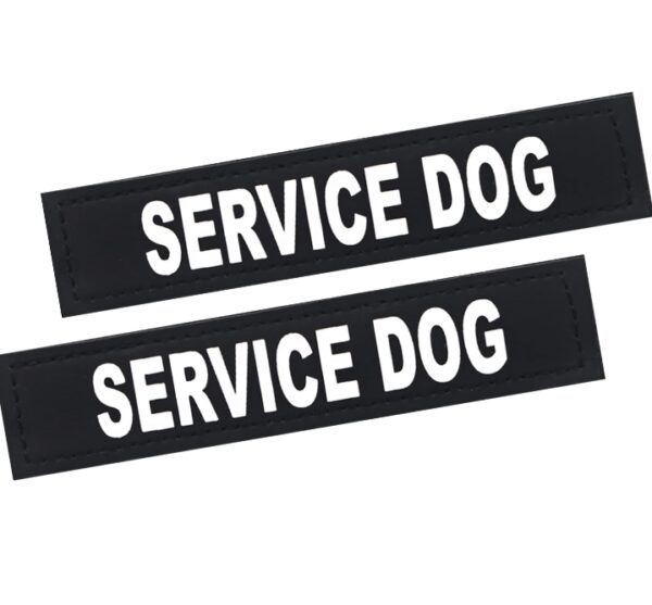 2Pack Service Dog Patch, Removable Patches with Hook Backing for Dog Harness, Dog Vest Patches, in Training Dog Patch, Black, Service Dog-S | EZ Auction