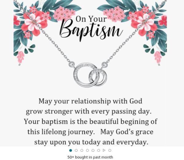 TGBJE Baptism Gifts On Your Baptism Necklace Catholic Gifts Christian Gifts Religious Gift First Communion Gifts | EZ Auction