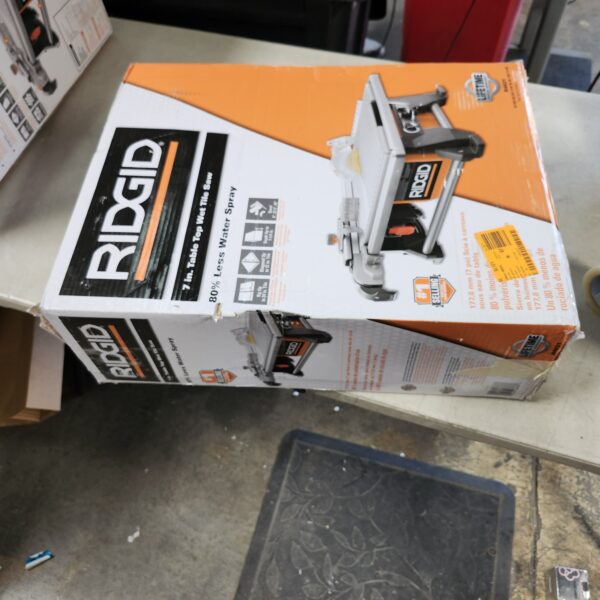 RIDGID 6.5-Amp 7 in. Blade Corded Table Top Wet Tile Saw | EZ Auction