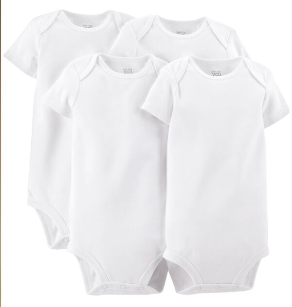 3 Months* Just One You by Carter's Unisex Baby 4 Pack Short-sleeve Bodysuit - White | EZ Auction