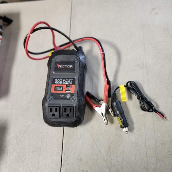 VECTOR 500 Watt Power Inverter, Dual Power Inverter, Two USB Charging Ports | EZ Auction