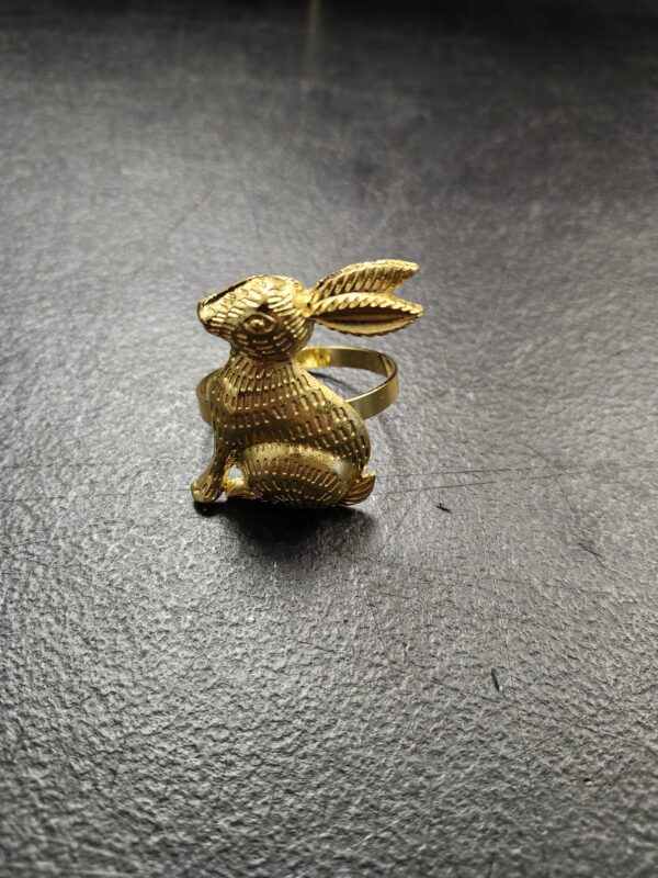 Napkin Ring Holder 12 Pieces of Easter Bunny Napkin Buckle Napkin Ring Cloth Ring Gold | EZ Auction