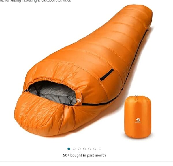 Bessport Mummy Sleeping Bag | 15-45 ℉ Extreme 3-4 Season Sleeping Bag for Adults Cold Weather– Warm and Washable, for Hiking Traveling & Outdoor Activities | EZ Auction