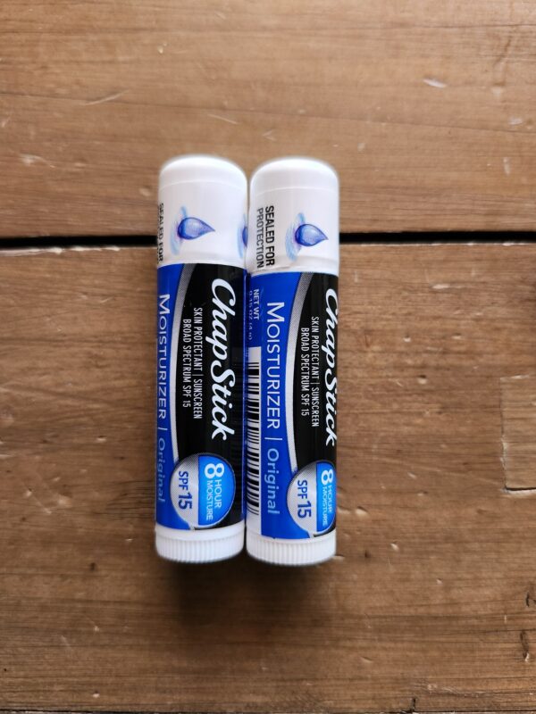 ChapStick Moisturizer Original Lip Balm Tubes, SPF 15 and Skin Protectant - 0.15 Oz (Pack of 3) | EZ Auction