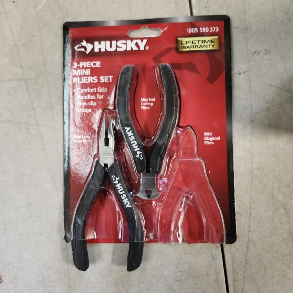 Husky Mini Pliers Set (3-Piece) | EZ Auction
