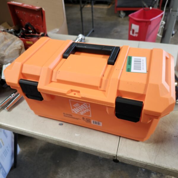 19 in. Plastic Portable Tool Box with Removable Tool Tray | EZ Auction