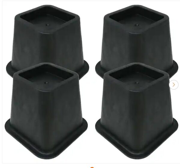 Everbilt 6 in. Black Bed Risers (3-Pack) | EZ Auction